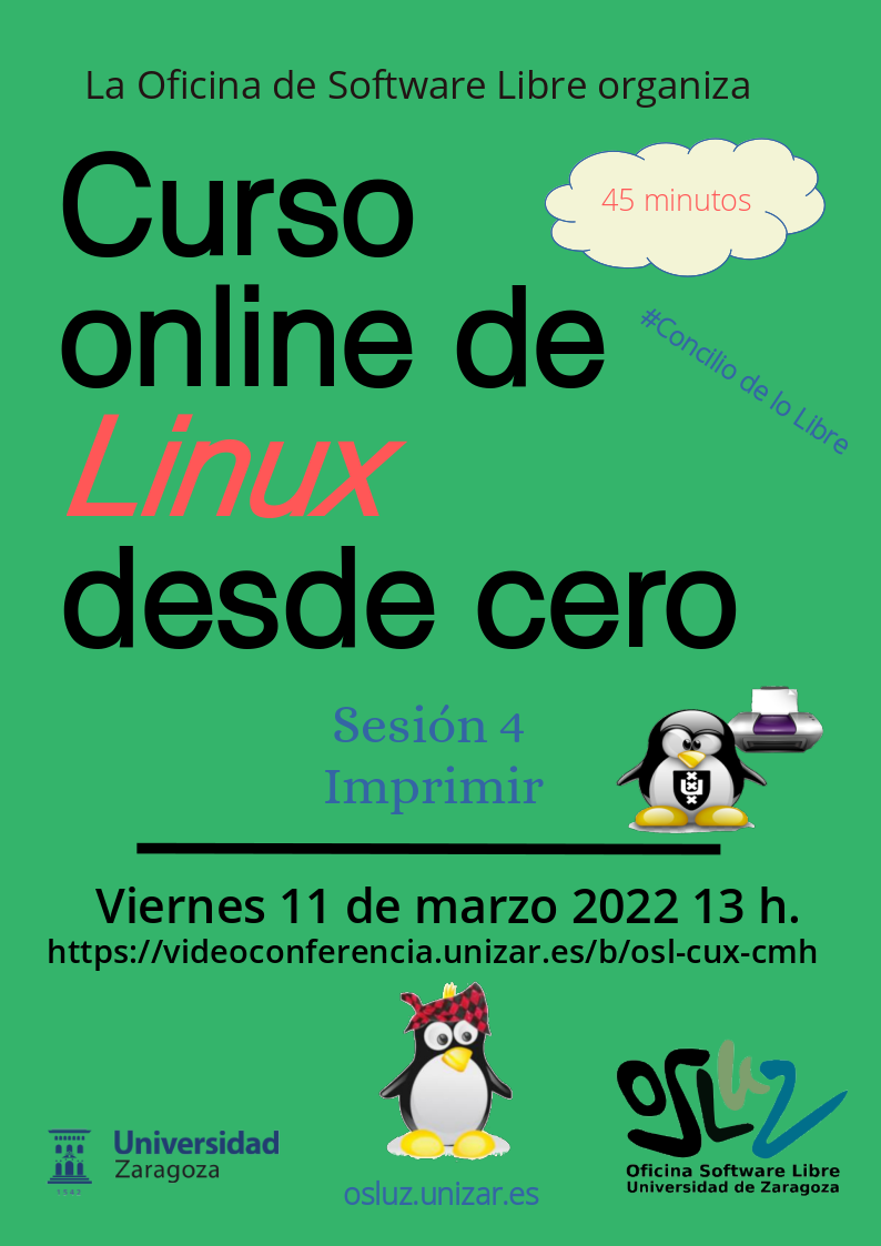 cartel curso linux desde cero sesión 4