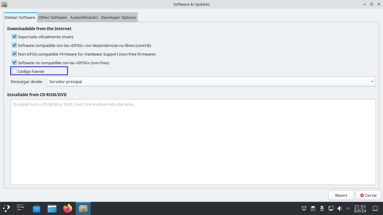 Paso 3 modo gráfico en Debian 12