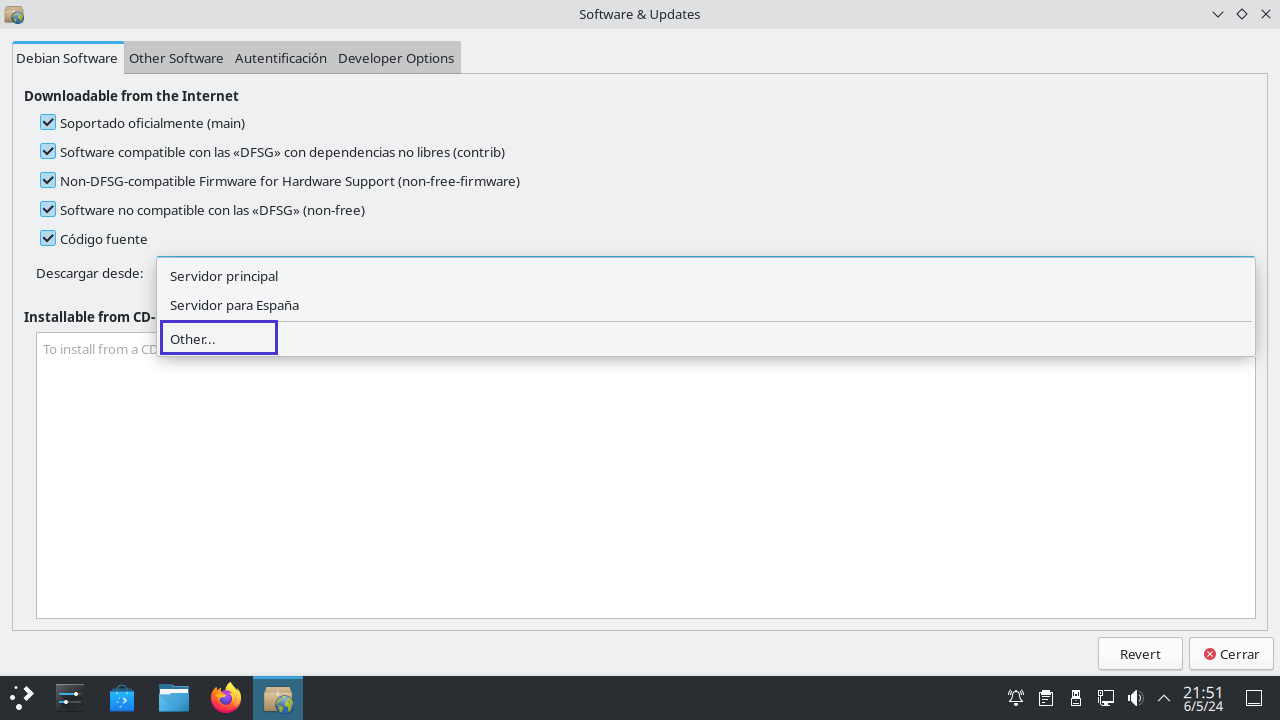 Paso 4 modo gráfico en Debian 12