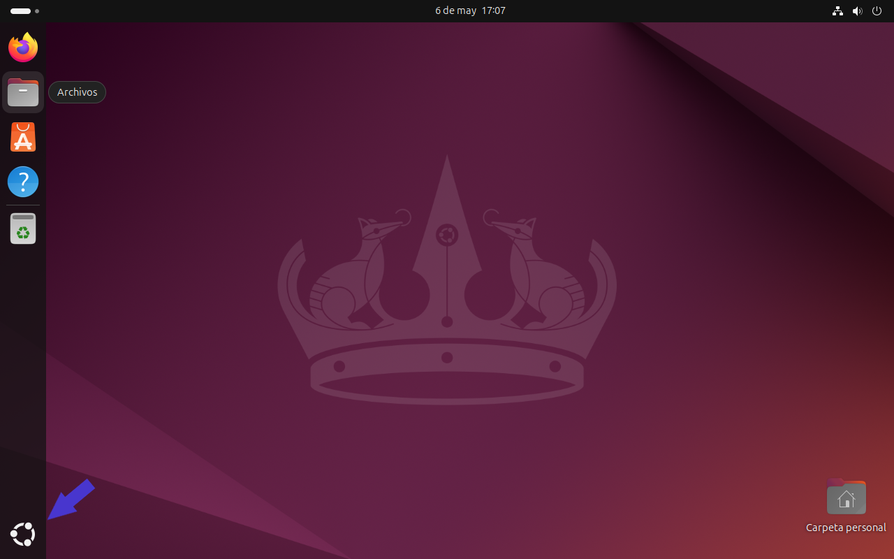 Paso 1 modo gráfico en Ubuntu 24.04